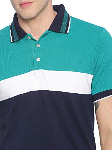 Image of ADRO Men's 100% Cotton Regular Fit Polo T-Shirt