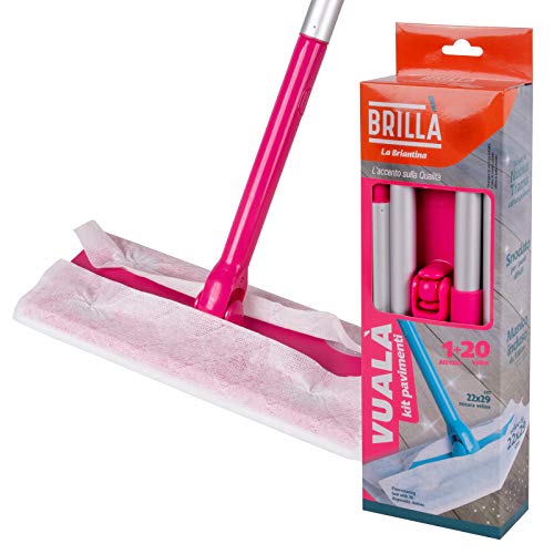 Briancasa Herramienta lavapavimento vualà con 20 Paños 3 Piezas
