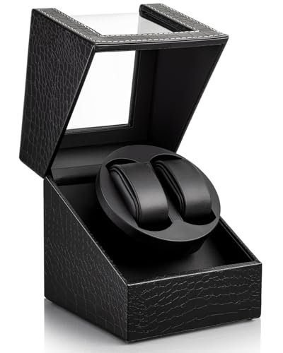 Uhrenbeweger 2 Uhr Automatik Uhrenbeweger: LOSGATOS Watch Winder für Automatikuhren mit Batteriebetrieb oder Netzteil Uhrendreher für Herren und Damen