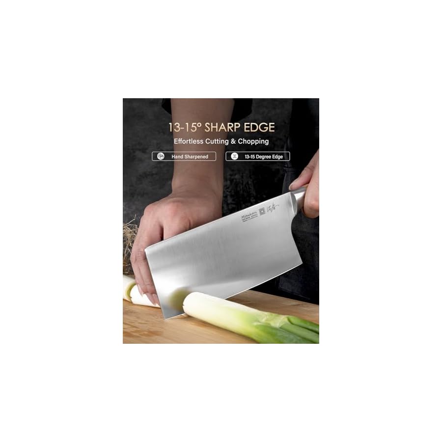 Mitsuharu-7-inch-Meat-Cleaver-Knife-SHOMAN-Series-Chinese-Chefs-Knife-German-High-Carbon-Stainless-Steel-Kitchen-Knives-with-Ergonomic-Olive-Wood-Handle-Ultra-Sharp-Butcher-Knife-with-Case Mitsuharu 7 inch Meat Cleaver Knife, SHOMAN Series Chinese Classic Knife, German High Carbon Stainless Steel Kitchen Knives with Olive Wood Handle, Professional Butcher Chef Chopper with Case
