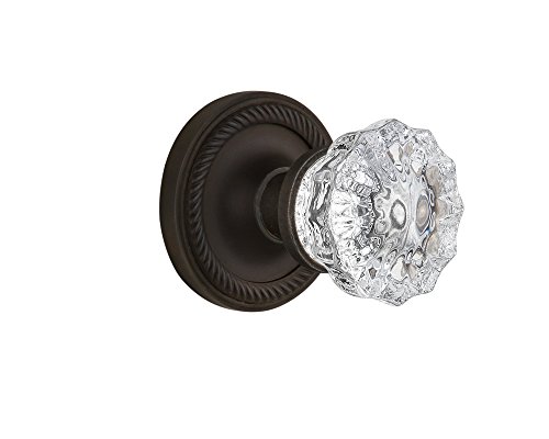 Image of Nostalgic Warehouse Rope Rosette with Crystal Door Knob
