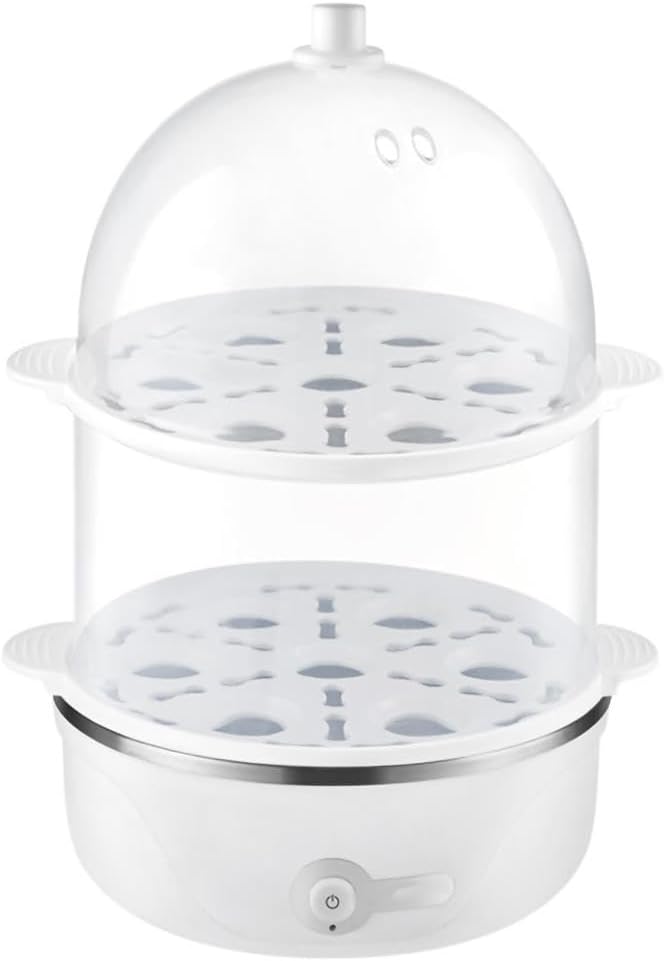Egg Boiler,Egg Steamer,Electric Egg Cooker,Microwave Egg Maker,Egg Cookers,Stainless Steel Egg Cooker,Automatic Shut-Off,14-Egg Capacity,for Hard-Boiled and Poached Eggs,Double-Layered