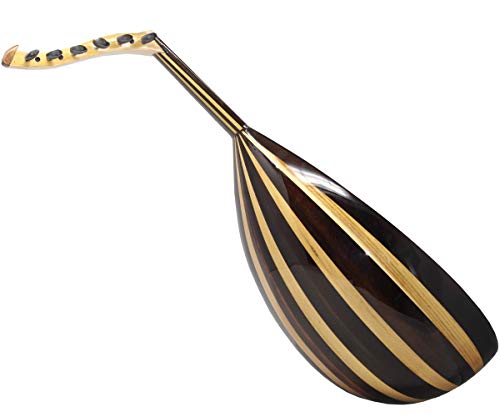 Skywin OUD Wood Musical Instrument - Hand Crafted Turkish Arabic OUD Instrument with Soft Case, 11 Turkish Strings, Picks, and 8' Instrument Cable - Thumbnail 2