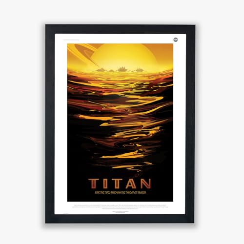 Impression encadrée Titan NASA Space Tourism, affiche espace et décoration murale giclée