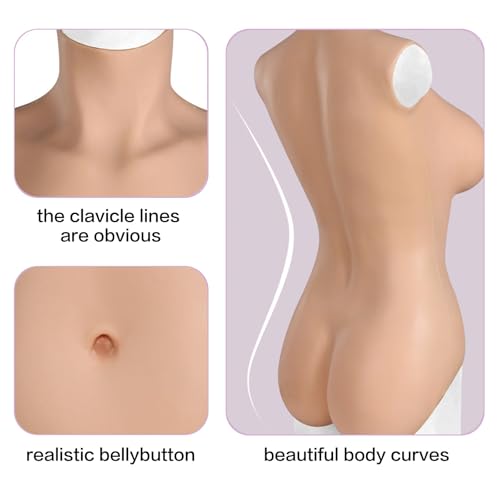 Silicone Breastplate Bodysuit and Hip Vulva for Transgender Crossdresser Masquerade Touch Soft4