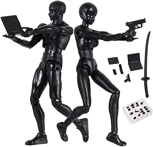 Figuras de acción Body Kun DX y Body-Chan DX PVC Figura de dibujo SHF Niños Coleccionista Juguete Regalo con caja, Maniquí de Dibujo Modelos para