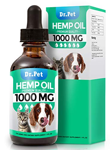 Dr. Pet Hemp Oil for Dogs and Cats - 1000mg - Stress