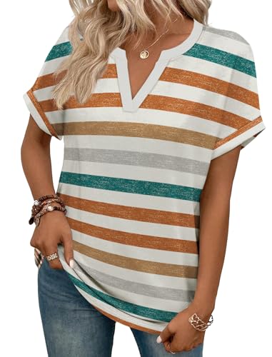 Image of WIHOLL Womens Blouses Spring Tops Short Sleeve Shirts Dressy Casual Summer Vacation Fashion Clothing 2026