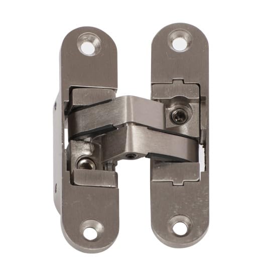 1 Charnière Invisible 'KLOSE besser' - 3D Aluminium. Couleur Inox Satiné. - Gauche