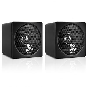 Pyle PC Lautsprecher Boxen Mini, Regallautsprecher Passiv – PC Speaker, Mini Bookshelf Speakers – Lautsprecher für PC Boxen, 200W Soundsystem als Lautsprecher für Monitor oder TV Lautsprecher, 10,16cm