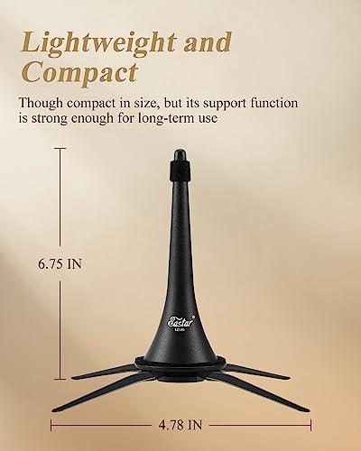 image for Eastar Clarinet Stand Portable Detachable Holder Bracket with Storage 