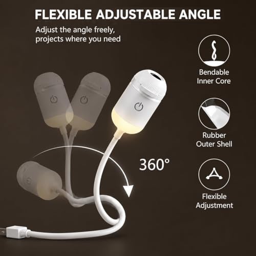 Image of 2-in-1 Galaxy Projector Night Light, USB Starry Sky Night Light Projector for Bedroom, Mini LED Ceiling /Wall Projection Lamp with 360 Rotation, for Kids Adults Gifts (6 Slides)