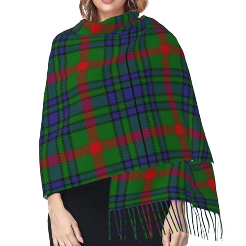 Clan Stewart Hunting Tartan Imitation Cashmere Tassel Scarf Winter Scarf Autumn Softest Classic Warm4
