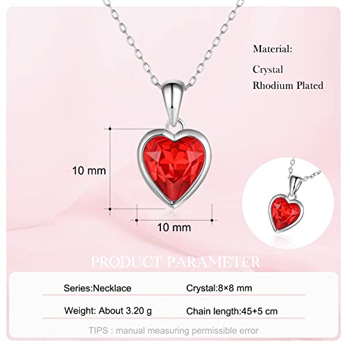 Lorajewel Squisito Collana Donna Rosso Cuore