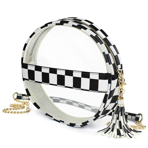 Clear Bag for Stadium Events，See Through Crossbody Bags for Women Stadium, Clear Purses for Concerts Sports Fans