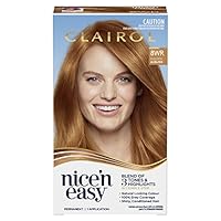 Clairol Nice 'N Easy Permanent Hair Colour 8WR Natural Golden Auburn, 100% Grey Coverage, Natural Looking Hair Colour