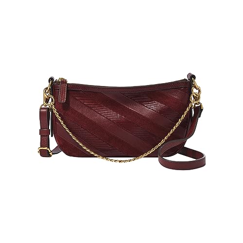 Fossil Jolie Small Crossbody Bag, Mahogany Lizard Stripe