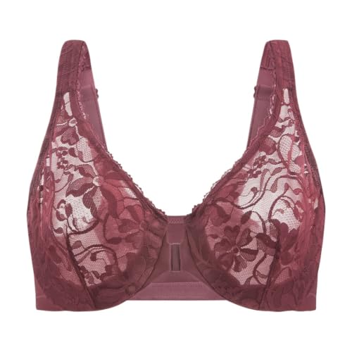 Soutien-gorge non doublé avec armatures et fermeture devant pour femme grande taille