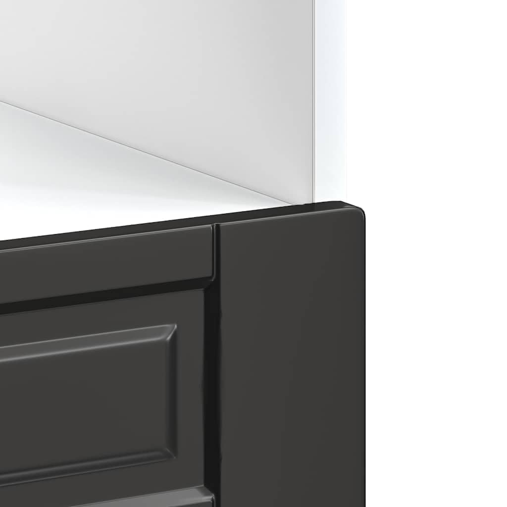 vidaXL Armoire à Four Porto Noir Bois d'ingénierie