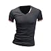 jeansian Mens Dress Casual Slim Fit Short Sleeve T-Shirts Tee D417