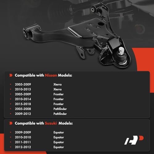 A-Premium Front Right Lower Control Arm, with Ball Joint & Bushing, Compatible with Nissan Frontier 2005-2018, Pathfinder 2005-2012, Xterra 2005-2015, Suzuki Equator 2009-2012