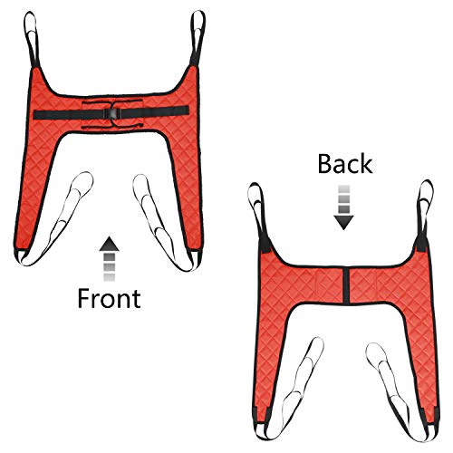 Fushida Hoyer Lift Sling,Commode Patient Lift Slings Medical Transfer Sling For Patients Shower Bath,Large Toileting Sling,Lift Sling For Elderly Bariatric,Divided U Slings Fit Invacare/Hoyer Lift #TOP2