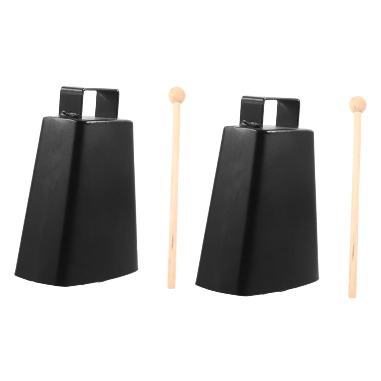 HANABASS 2juegos Cencerro De Metal con Mango para Percusión Deportiva Cencerro Infantil para Eventos y Clases Metálico con Sonido Nítido