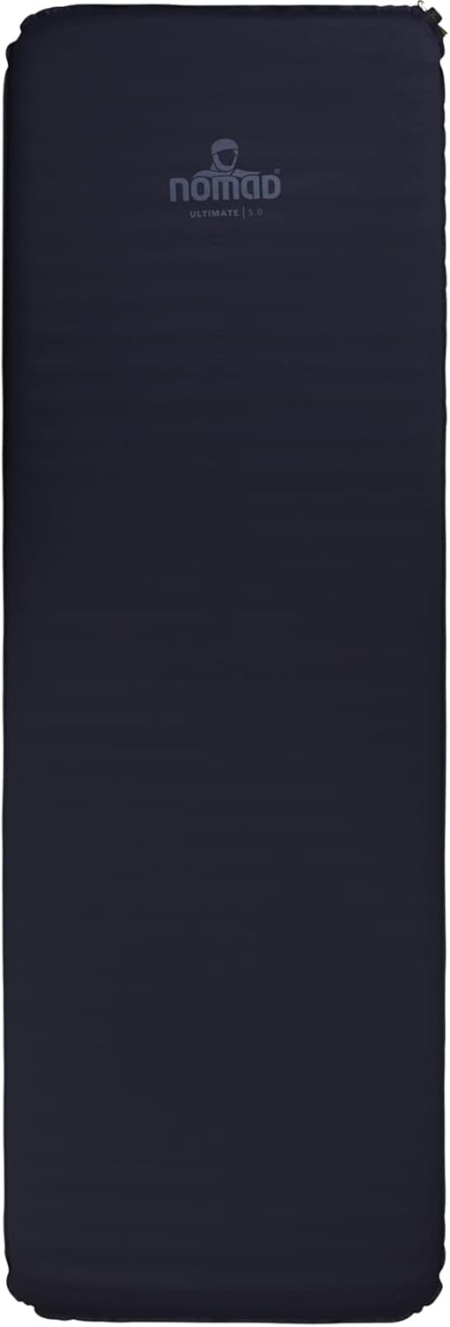 NOMAD Ultimate 5.0 Self-Inflating Sleeping Mat with R-Value 4.2, Horizontally Cored Foam, 5cm Thickness for Lightweight Camping