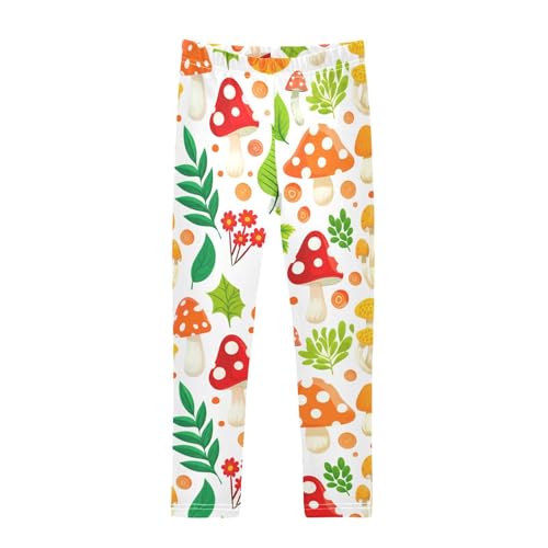 Girls' Leggings Mushroom Plant Kids Yoga Tights Pants 1 Pack 2303240