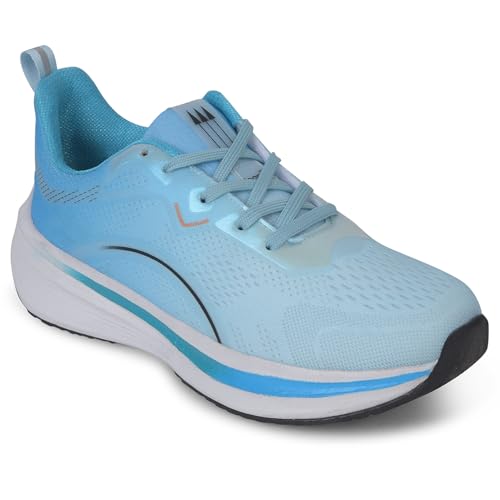 Image of Liberty Leap7x PACIFIC-1E Men Sports Running Shoes - Sky Blue & Sea Green | Comfortable and Durable Lace-Up Closure - Suitable for Lacing Walking, Gym, Jogging and Outdoor Shoes for Man