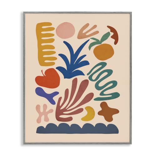 Abstract Fruit Botanical Geometry, 16 x 20 Inch Framed Giclée Print