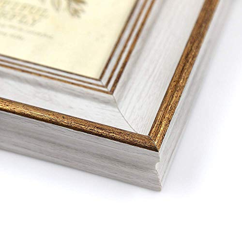 Afuly 4X6 Picture Frames Vintage Antique Photo Frame Gold White For Tabletop Single Display Wall Hanging Tabletop Distressed Wedding Chirstmas Birthday Gifts For Grandma Friends Family #TOP5