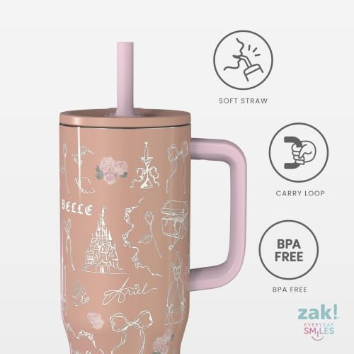 Image of Zak Designs Disney Princess 30 oz Spill-Proof Insulated Travel Tumbler