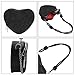 Pamayaneen Heart Shape Hobo Purse for Girls Women Rhinestone Leather Crossbody Bag Shoulder Bag Fashion Heart Shape Tote Bag