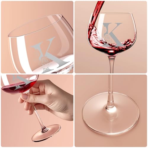 Gifts-for-Women-Friend-Mom-WifeHer-Monogrammed-A-Z-Personalized-Wine-Glass-Gift-Customized-Gift-for-Women-Birthday-Mothers-Day-Gifts-for-Mom-K Gifts for Women Friend Mom WifeHer Monogrammed A Z Personalized Wine Glass Gift Customized Gift for Women Birthday Mothers Day Gifts for Mom K