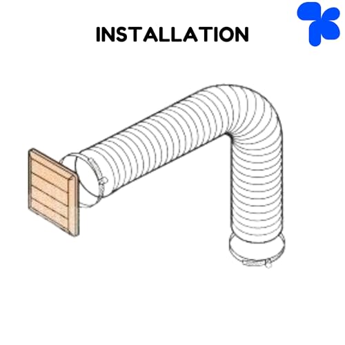 Image of AMPEREUS Wall Exhaust Fan Chimney Vent Pipe Cover And Mosquito Net Dust controller (White)