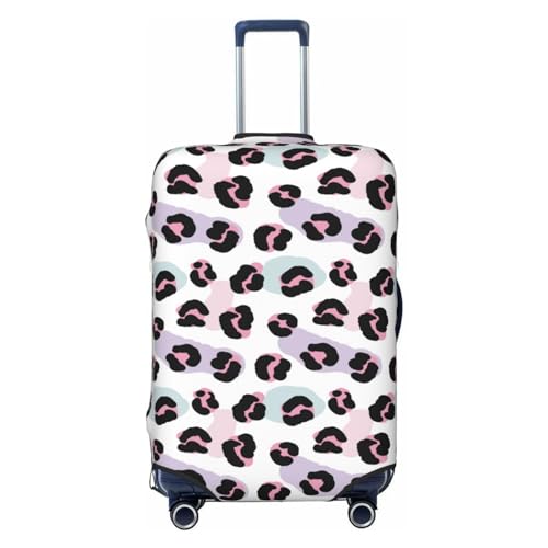 Retro Print Leopard Luggage Cover Protector Anti-Scratch Washable Fits 18-32 Inch Luggage-Large