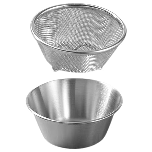 Cabilock Scolapasta Doppio in Acciaio 304 Con Maglia Fine Ciotola Lavaggio e Scolapasta Riso Multifunzione Resistente e Antigraffio Per Frutta e Verdura Uso Domestico Pratico e Duraturo