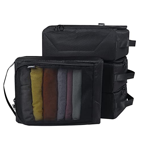 Gloppie 4-Pack Packing Cubes for Luggage - Organizer Suitcase Bags Set - Carry On Travel Accessories
