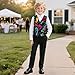 Yreiwoby Boys Black Suit Vest 5-6 Kids Fashion Ink Splashes Waistcoat Blazer Boys 3 Button Formal Suit Tuxedo with Pockets Kids Sleeveless Jacket