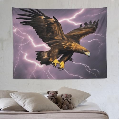 Tenture en tissu de décoration murale aigle, art mural haut de gamme 150×200
