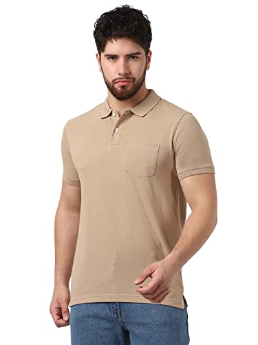 Image of UrbanMark Men Cotton Blend Solid T-Shirt
