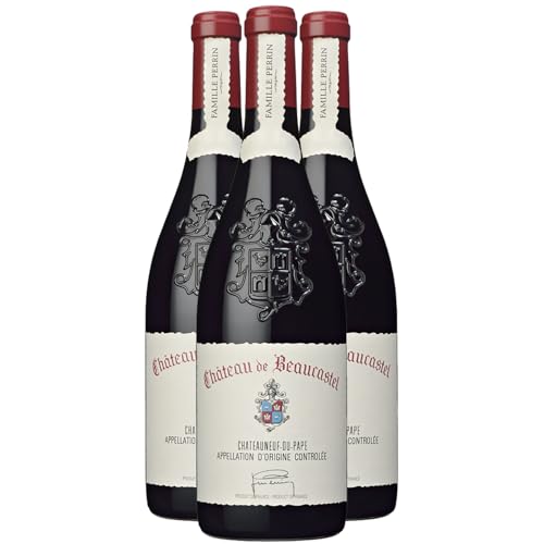 Château de Beaucastel Châteauneuf-du-Pape tinto 2022 - DOP - Valle del Ródano - Francia - Variedades de uva Grenache,Cinsault,Mourvèdre - 3x75cl