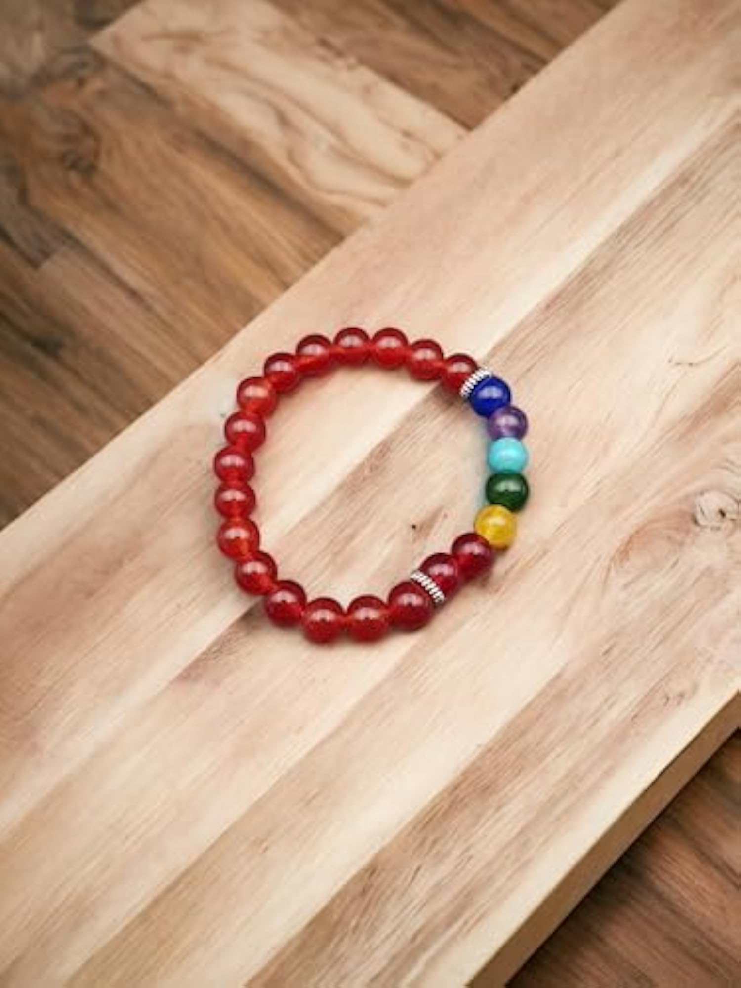 Natural Multicolor Crystal Stone Beads Bracelet, Reiki Healing