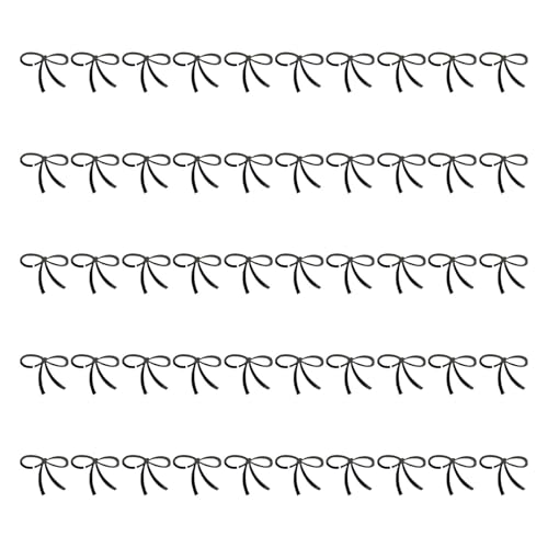 Montesy 50Pcs Stylish Bowknot Drink Labels Acrylic Bowknot Glass Charm for Bachelorette Birthday Wedding Parties Decorations, 6*5*0.2cm, Acrylic