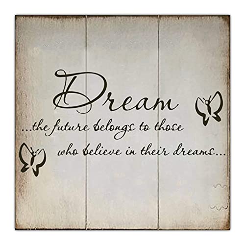 Aihesui Wood Sign with Quotes Dream The Future Wooden Signs