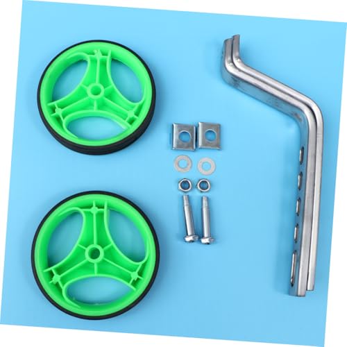 Ruedas de Entrenamiento para Bicicleta Didiseaon, 12-20 Pulgadas, Silenciosas, con Soporte, para Niños y Estabilizadores de Bicicleta, Verde miniatura 1