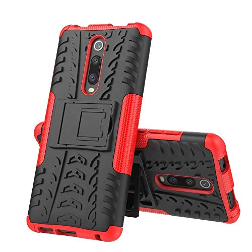Prime Retail Kick Stand Cover Back Hard with Stand Back Cover for Mi K20 Pro (Red) Amazon.in
