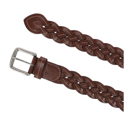 Cowgirls Rock Women's Braided Leather Belt with Contrast Stitching2