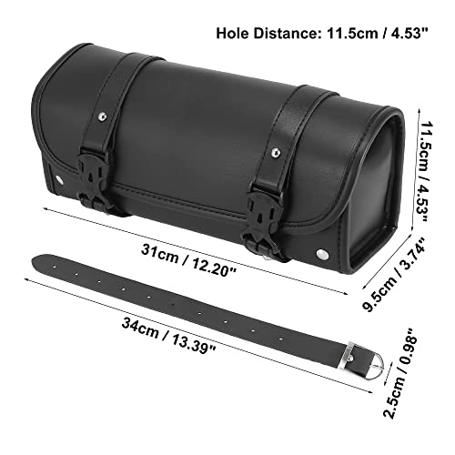 Bolso universal para manillar y horquilla de motocicleta Motoforti, impermeable, de cuero sintético negro miniatura 7